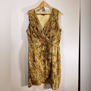 Anne Klein sleeveless dress gold/tan SZ 16